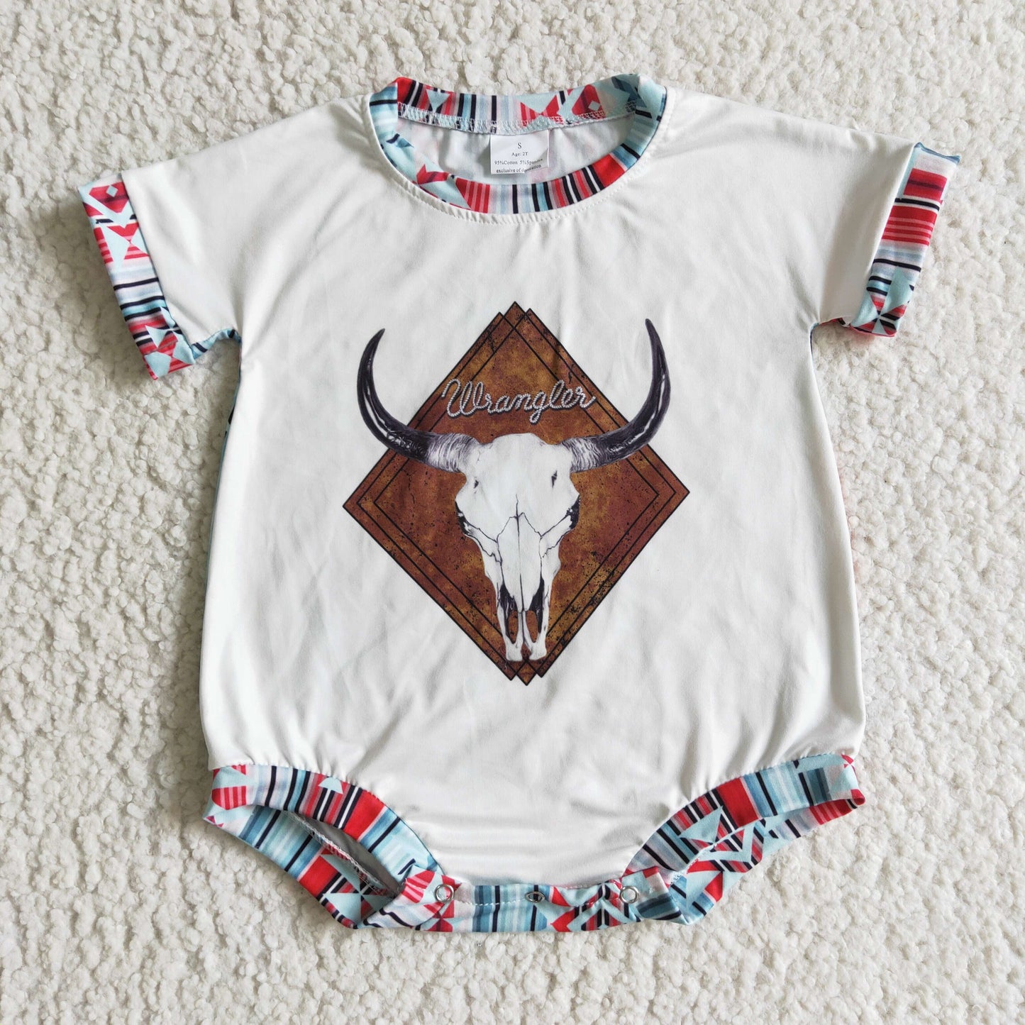 Baby short sleeve western romper     SR0096
