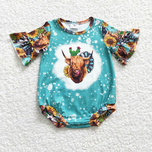 Baby Girls Highland Cow Romper $5.5