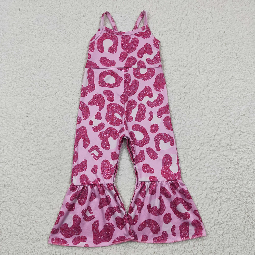 Sibling Baby Girls Strap Western Bell Bottom Jumpsuit