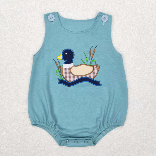 Sibling Baby Boys Embroidery Mallard Duck Top Short  Sets Rompers