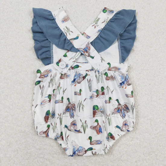 Baby Boys Girls Ducks Sibling Sister Brother Rompers Pajamas Clothes Sets