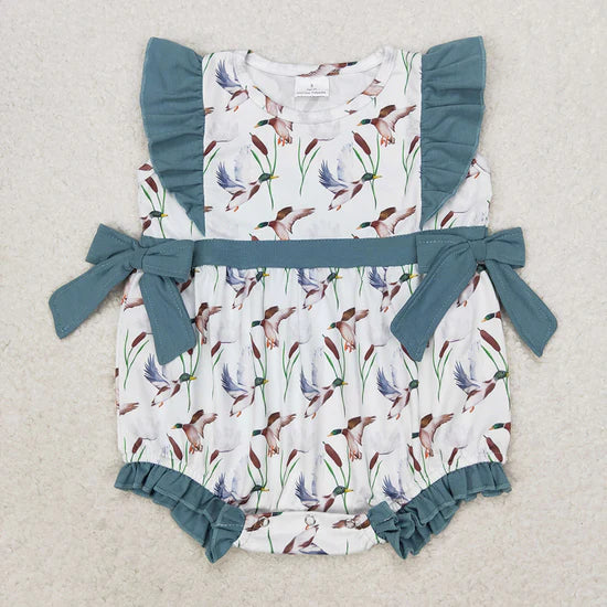 Baby Boys Girls Ducks Sibling Sister Brother Rompers Pajamas Clothes Sets
