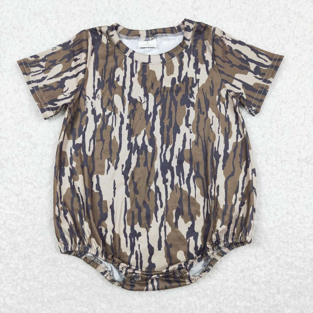 Sibling Baby Boys Hunting Camo Short Sleeve Bubble Romper