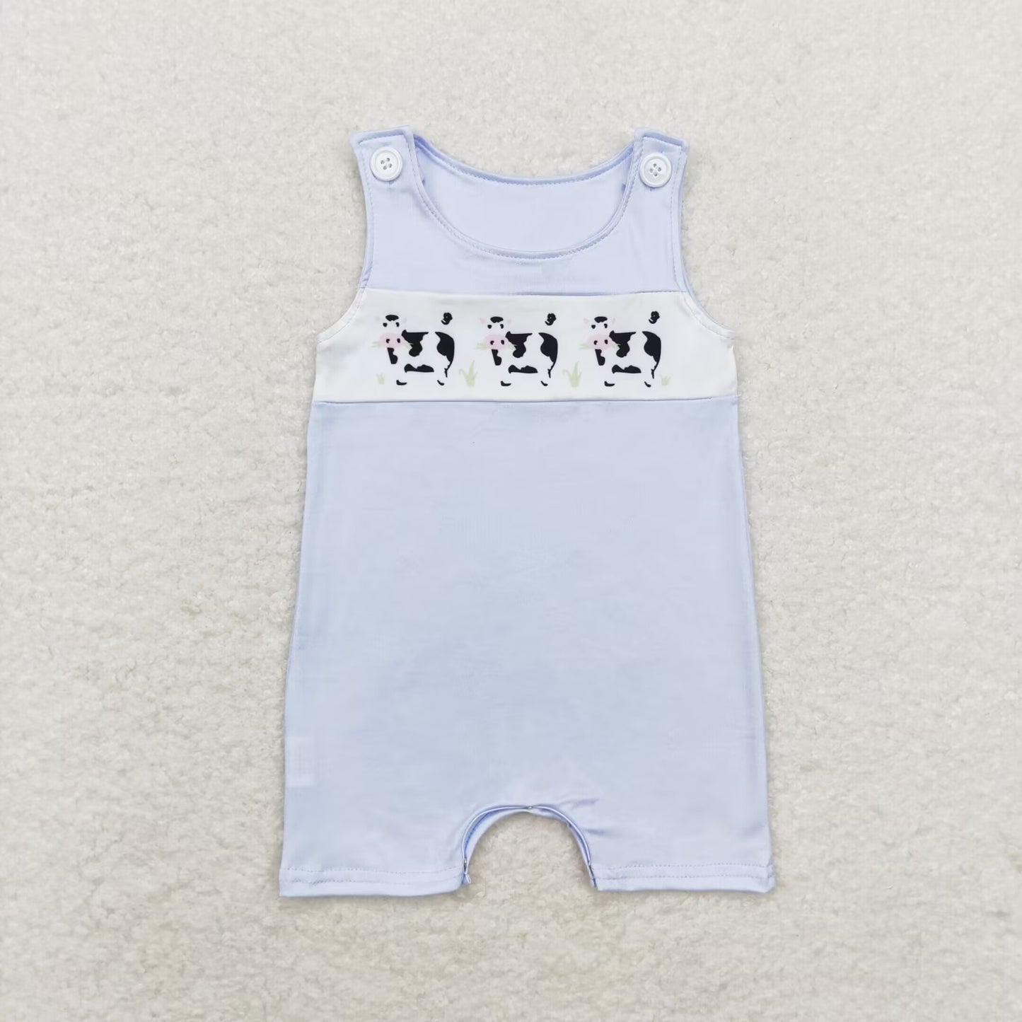 Baby Girls Boys Cows Western Sibling Dresses Rompers Sets