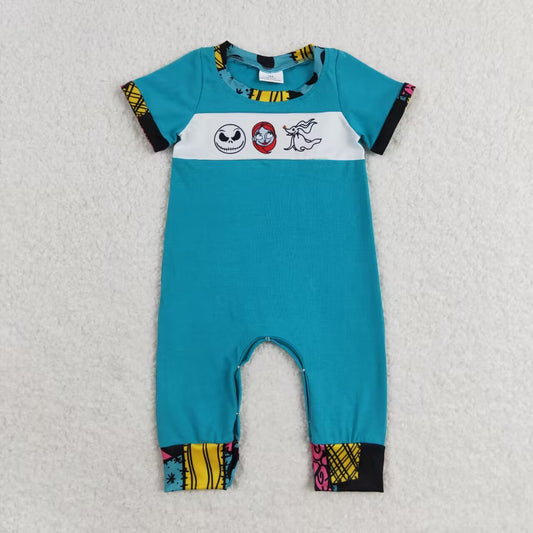 SR1830 Nightmar* Blue Baby Boys Halloween Romper