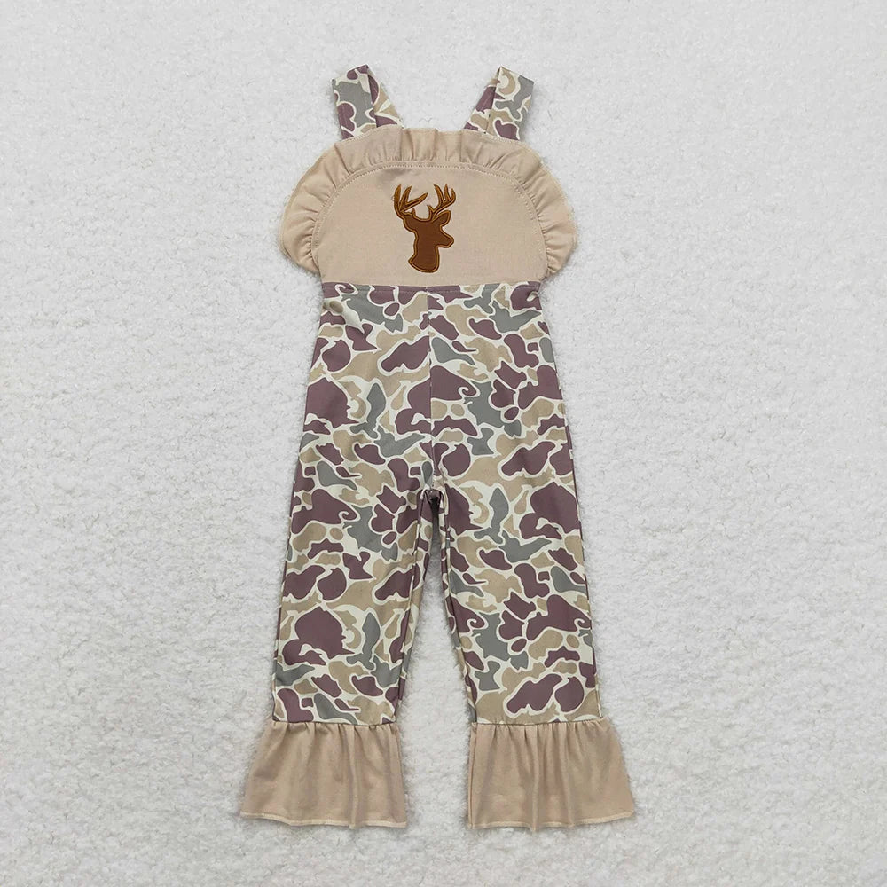Sibling Girls Boys Deer Camo Hunting Rompers Clothes Sets