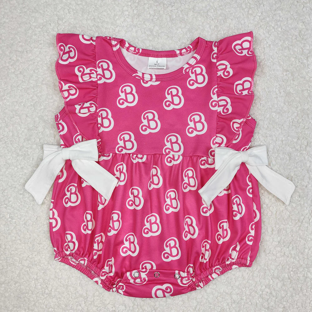 Sibling Baby Girls Doll B Bows Rompers Dresses