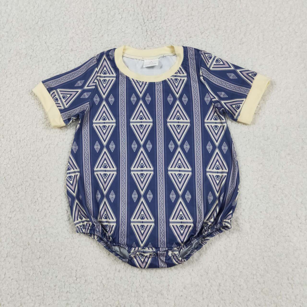 SR3713  Aztec Navy Baby Boys Summer Western Romper