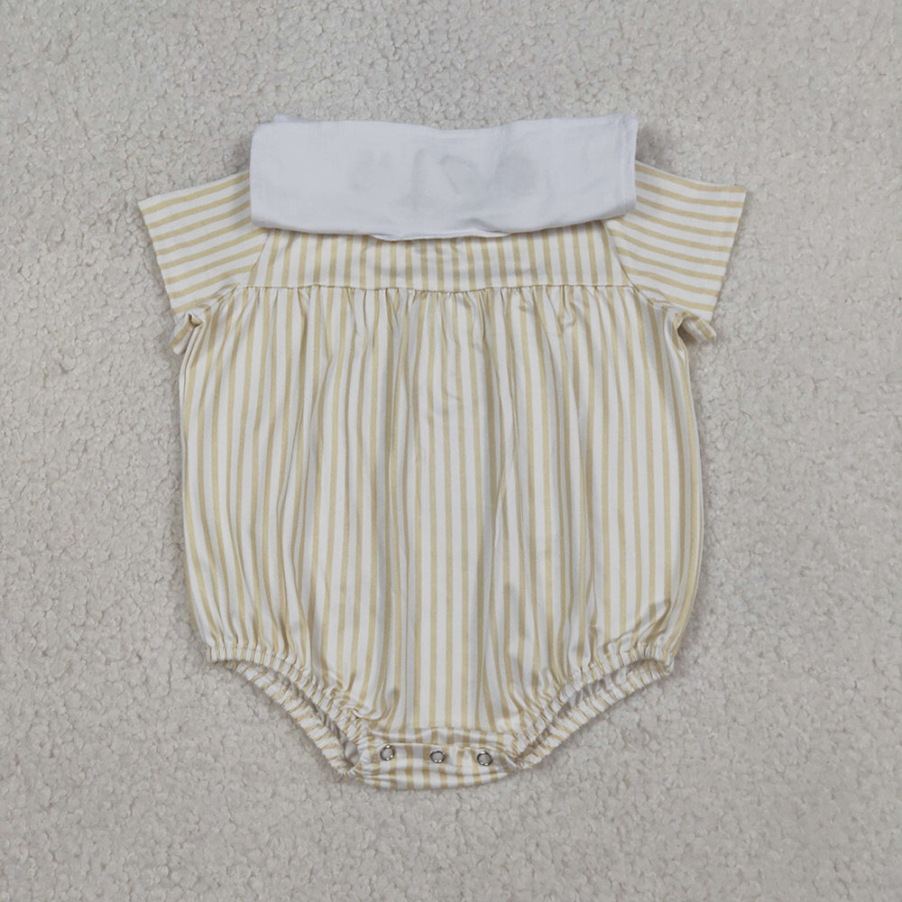 Cross Embroidery Stripes Print Boys Easter Clothes Sibling Matching Styles