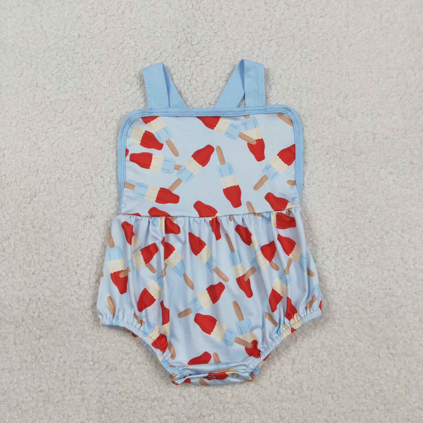 Sibling Baby Boys Popsicle Shirt Top Pockets Short 4th of July Clothes Set Strap Rompers
