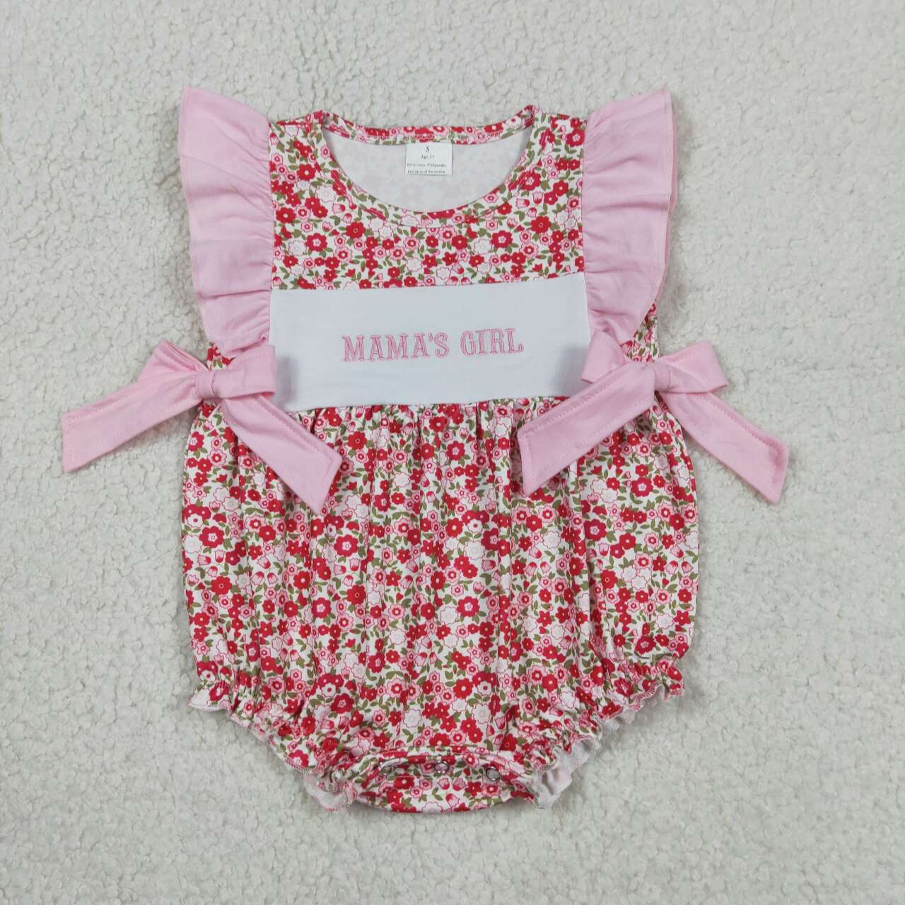 MAMAS & DADDYS GIRL Embroidery Flowers Bows Baby Girls Summer Clothes Sisters Wear