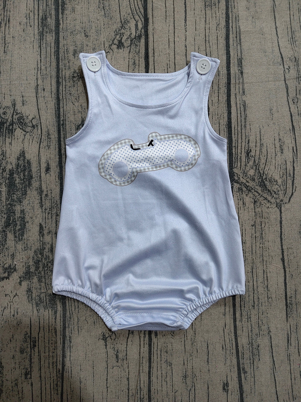 SR4013  Preorder Car Dots Print Baby Boys Sleeveless Romper