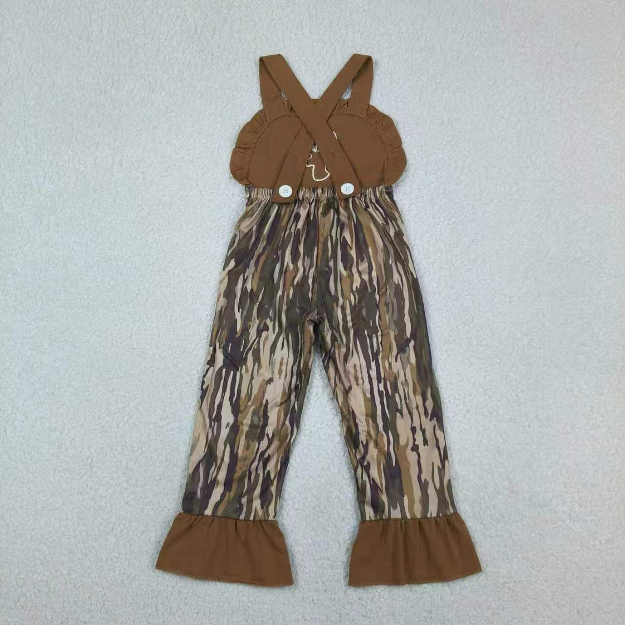 Sibling Girls Boys Hunting Deer Duck Camo Shorts Set +Romper
