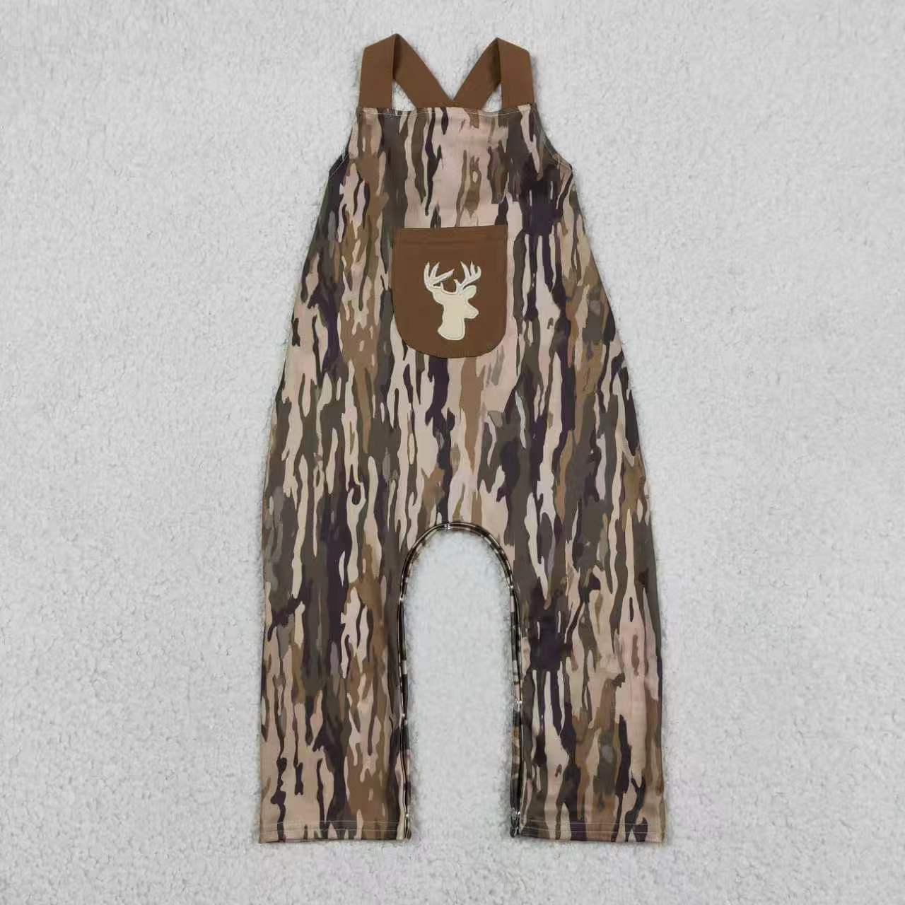 Sibling Girls Boys Hunting Deer Duck Camo Shorts Set +Romper