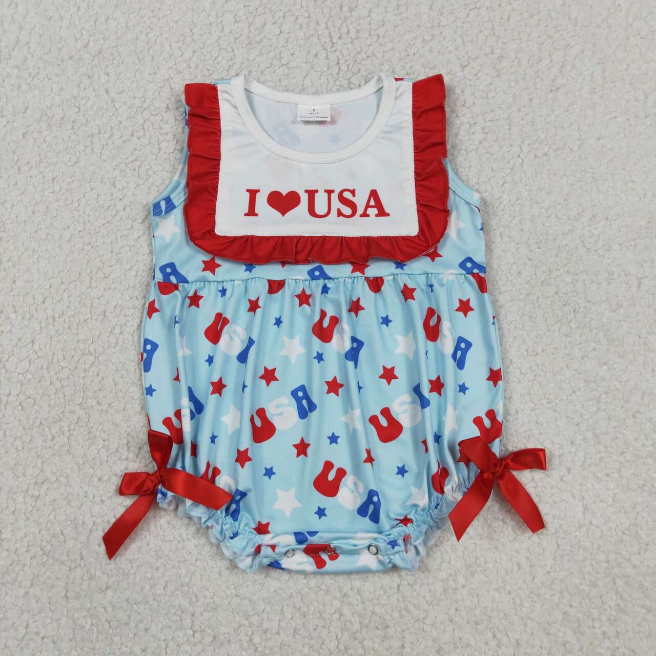 Sibling 4th of July Kids Clothes - "I ❤️ USA" Red White Blue Patriotic Collection