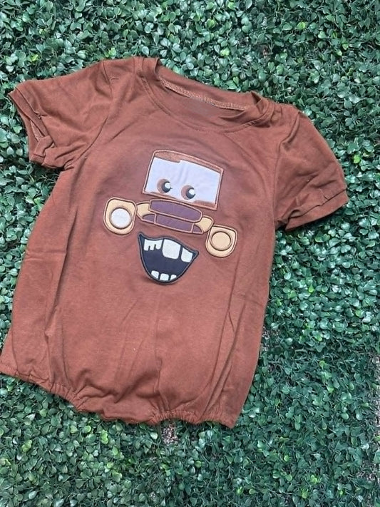 4.2 Baby Boys Cartoon Car Short Sleeve Romper Preorder