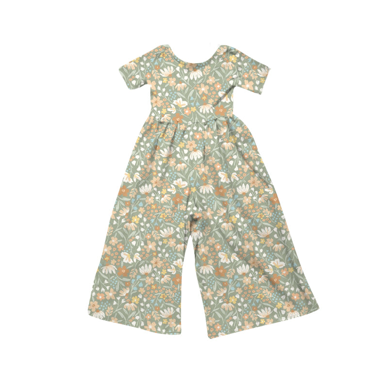 4.16 SR4197 Preorder  Flowers Girls Straight Jumpsuits