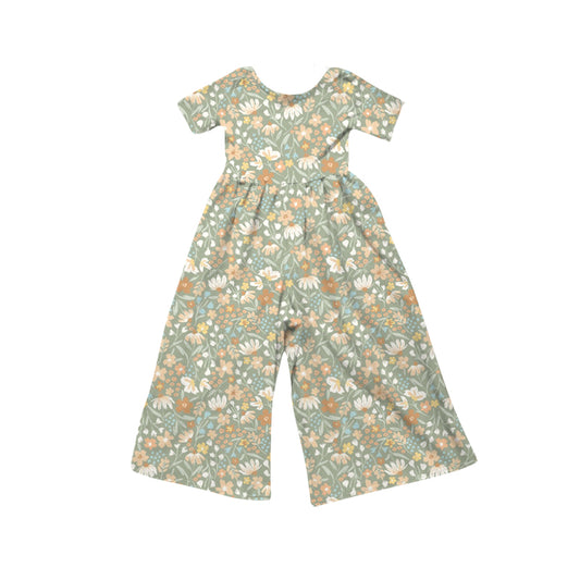 4.16 SR4197 Preorder  Flowers Girls Straight Jumpsuits