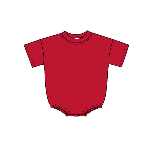 4.29 Baby Girls Boys Short Sleeve Red Bubble Romper Preorder