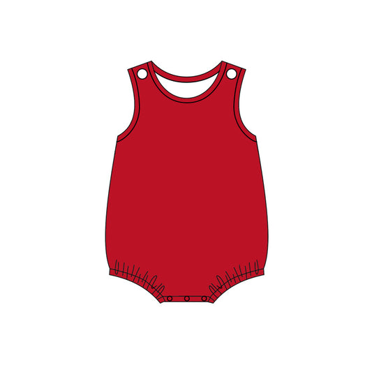 5.6 Baby Boys Red Sleeveless Bubble Romper Preorder