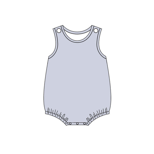 5.6 Baby Boys Light Gray Sleeveless Bubble Romper Preorder