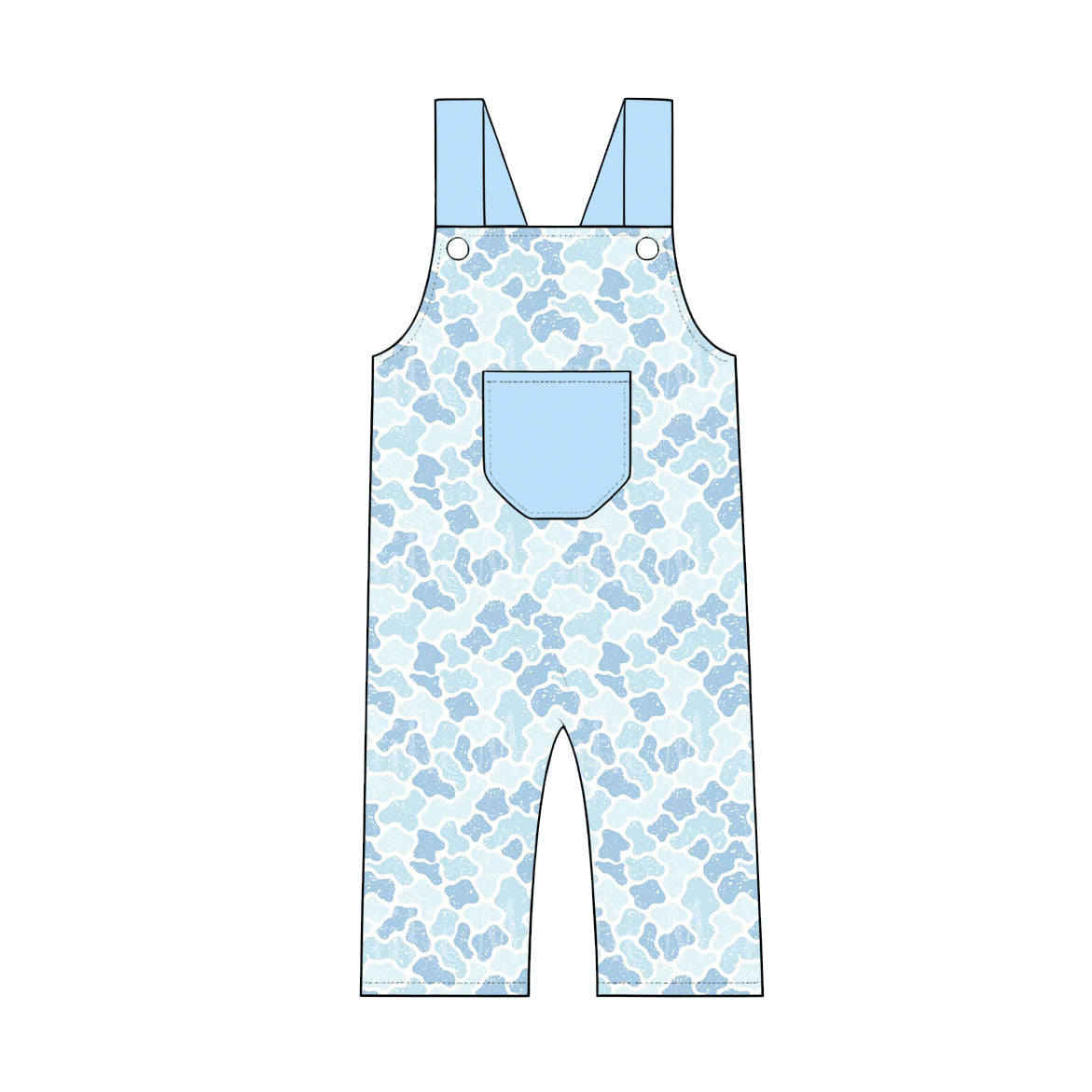 5.20 SR4275 Baby Boys Blue Camo Jumpsuit Preorder