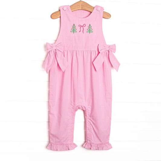 6.29 Preorder Baby Girls Christmas Tree Pink Romper
