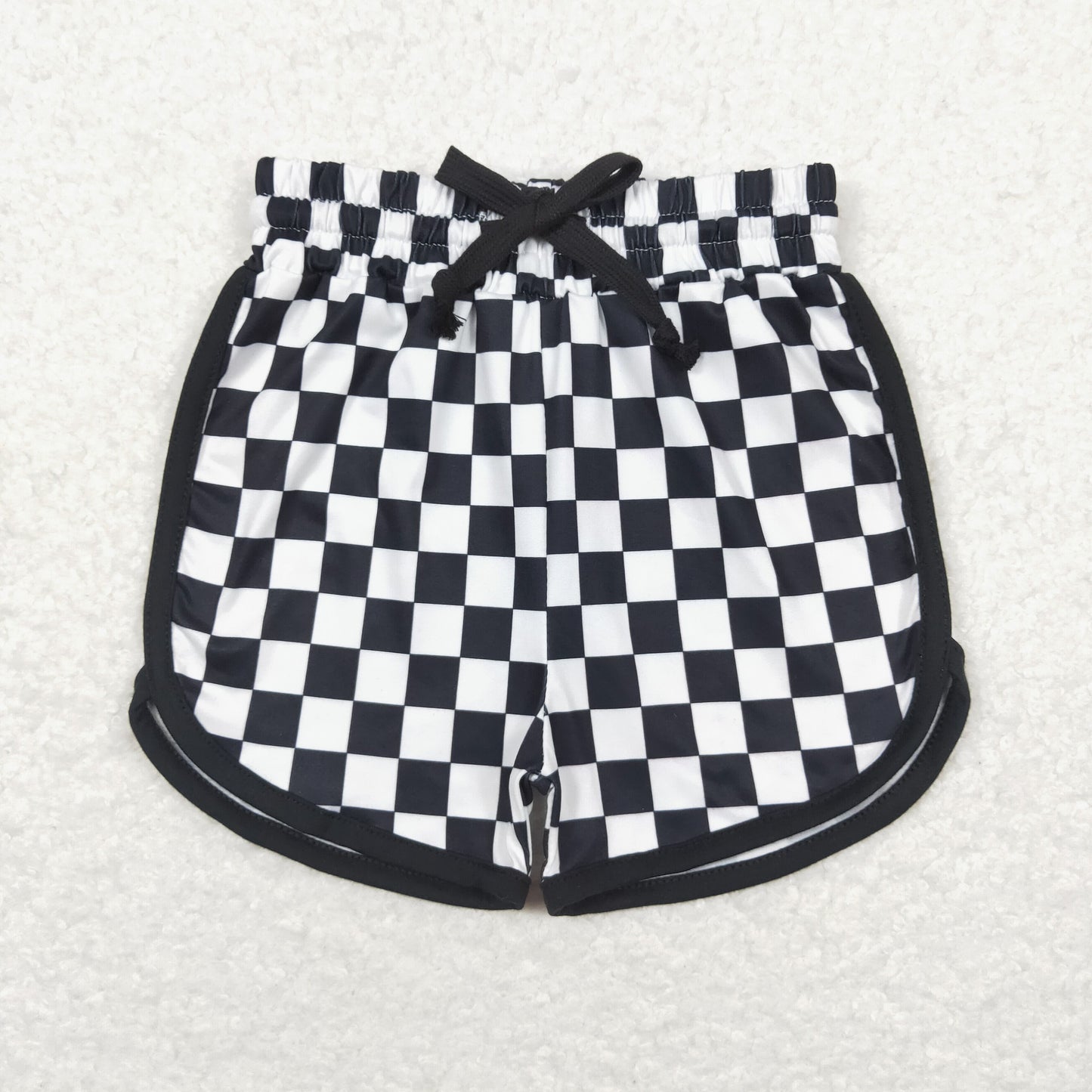 Vinyl Pink Top Plaid Shorts Clothes Set Mommy and Me Family Matching Wear