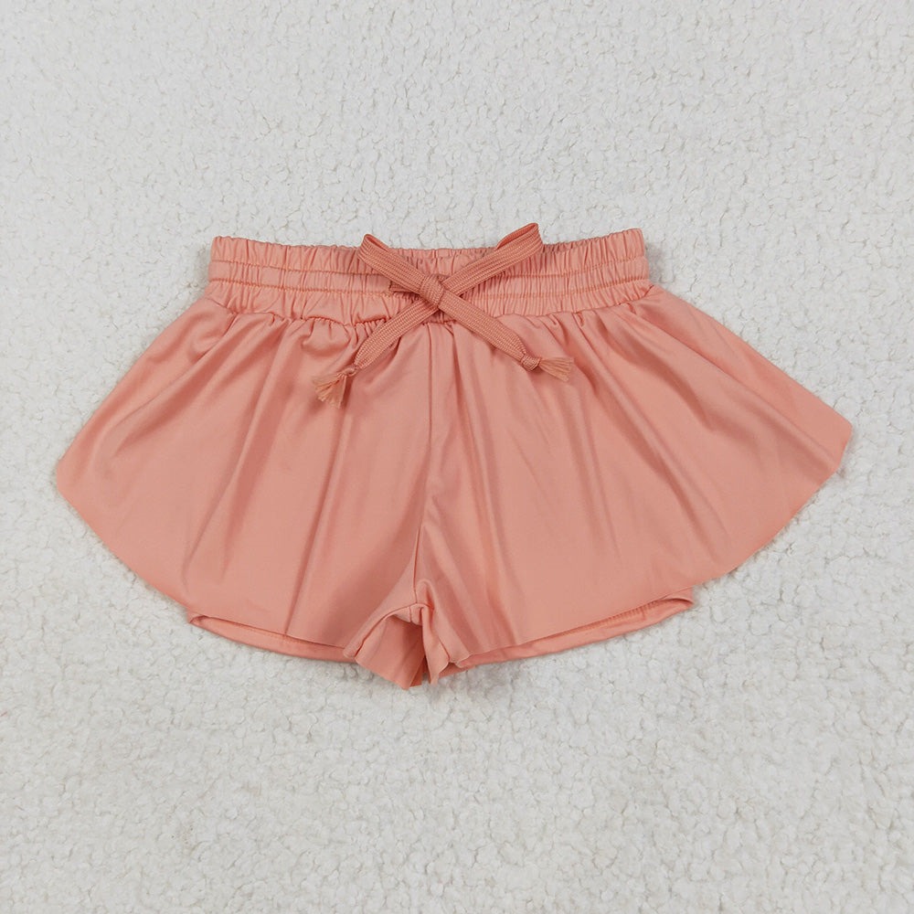 10 Solid Colors Girls Summer Bottom Flutter Yoga Shorts Sibling Matching Wear