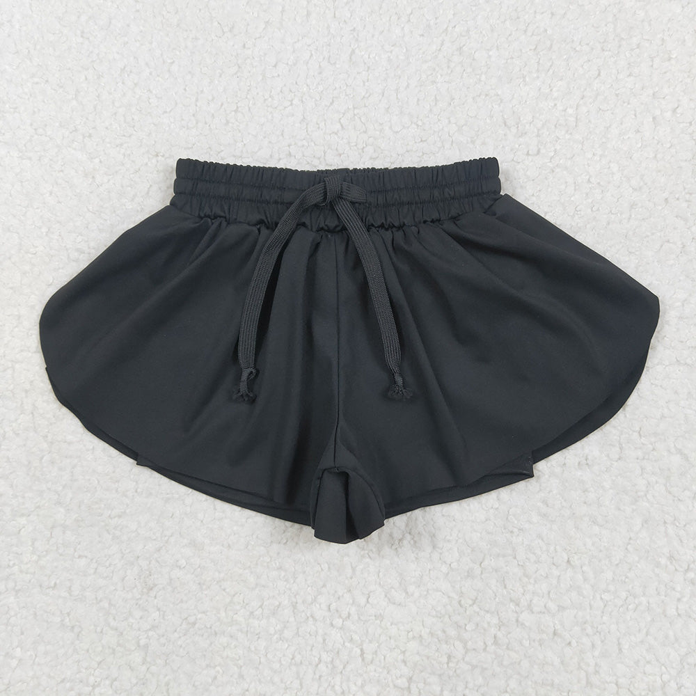 10 Solid Colors Girls Summer Bottom Flutter Yoga Shorts Sibling Matching Wear