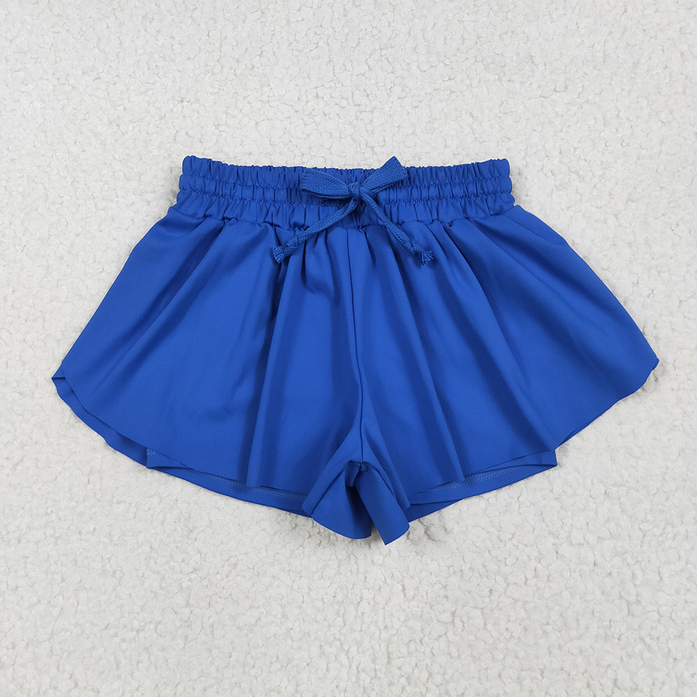 10 Solid Colors Girls Summer Bottom Flutter Yoga Shorts Sibling Matching Wear