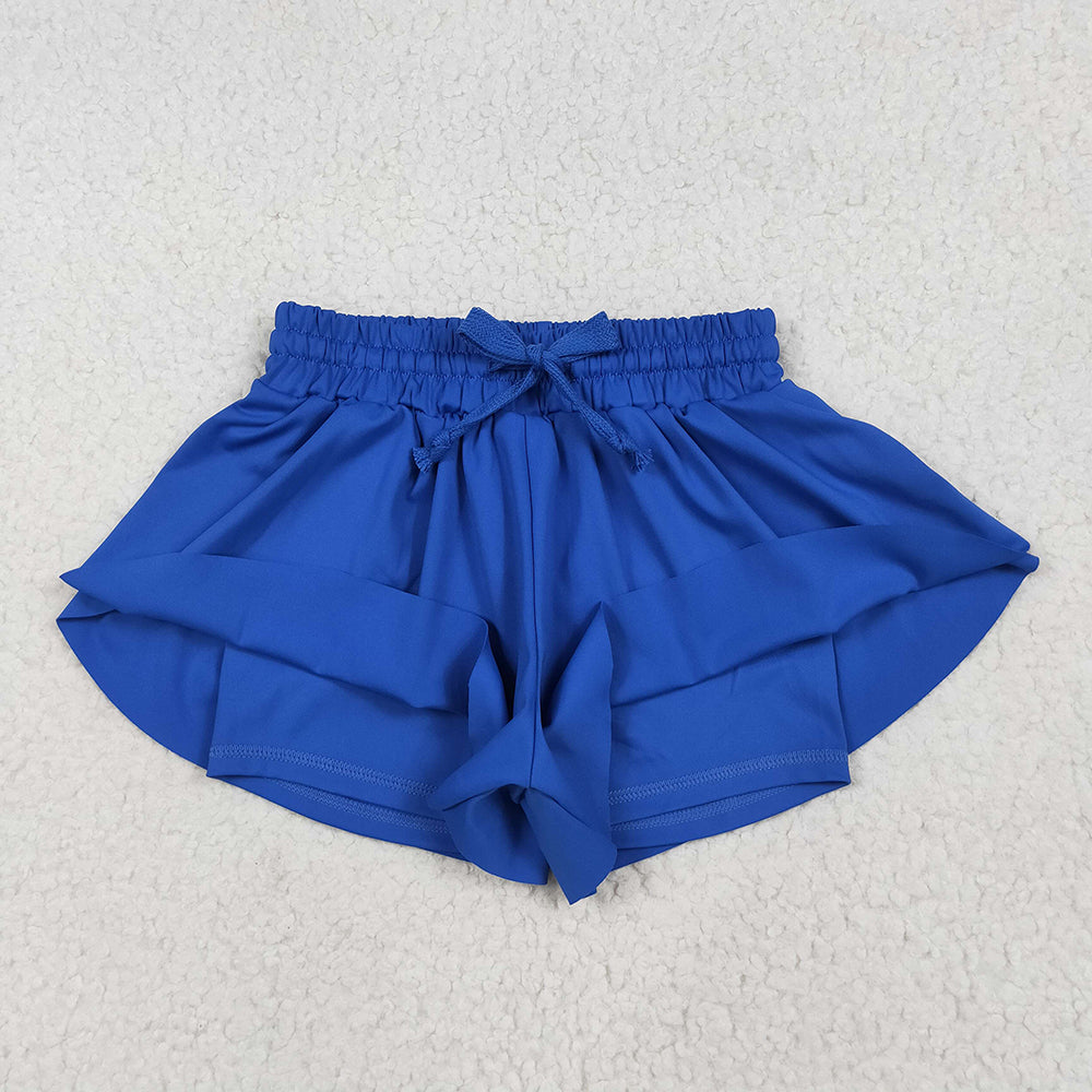 10 Solid Colors Girls Summer Bottom Flutter Yoga Shorts Sibling Matching Wear