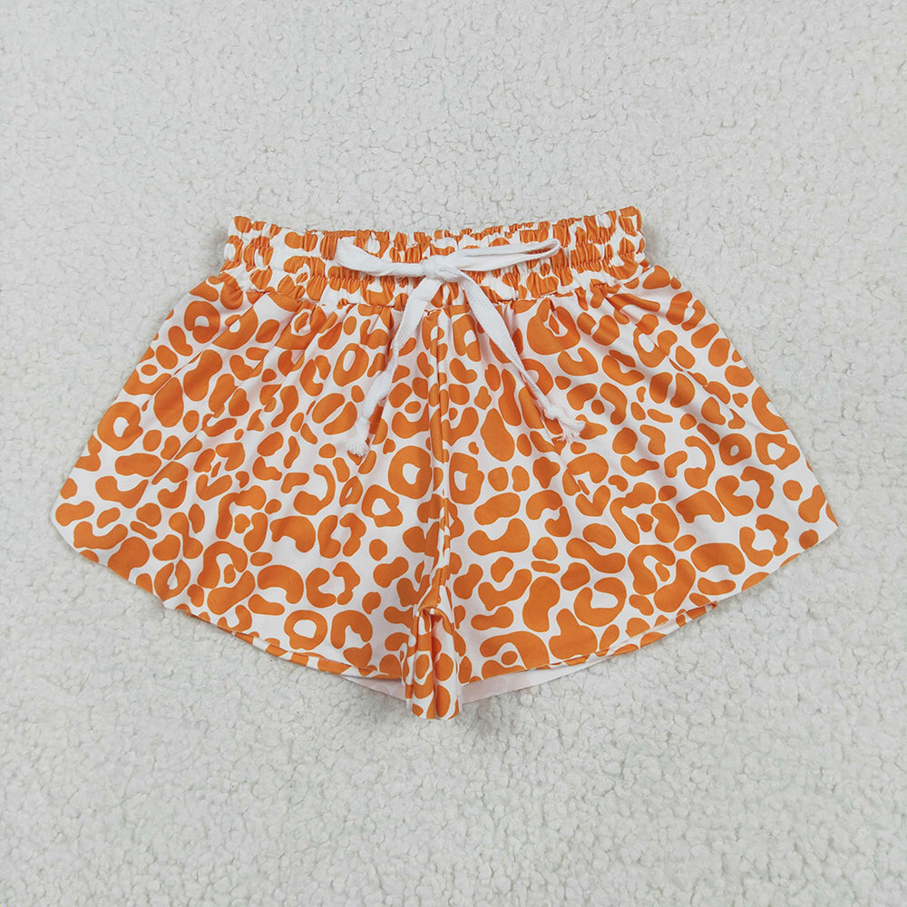 8 Colors Bows Leopard Girls Summer Bottom Flutter Shorts Sibling Matching Styles