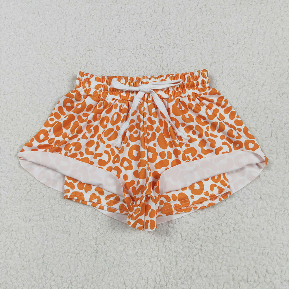 8 Colors Bows Leopard Girls Summer Bottom Flutter Shorts Sibling Matching Styles