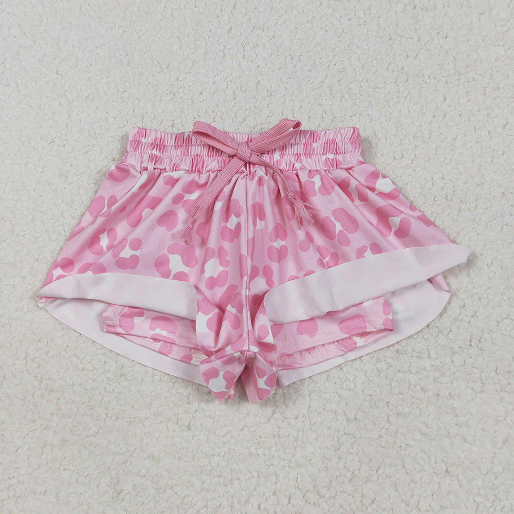 8 Colors Bows Leopard Girls Summer Bottom Flutter Shorts Sibling Matching Styles