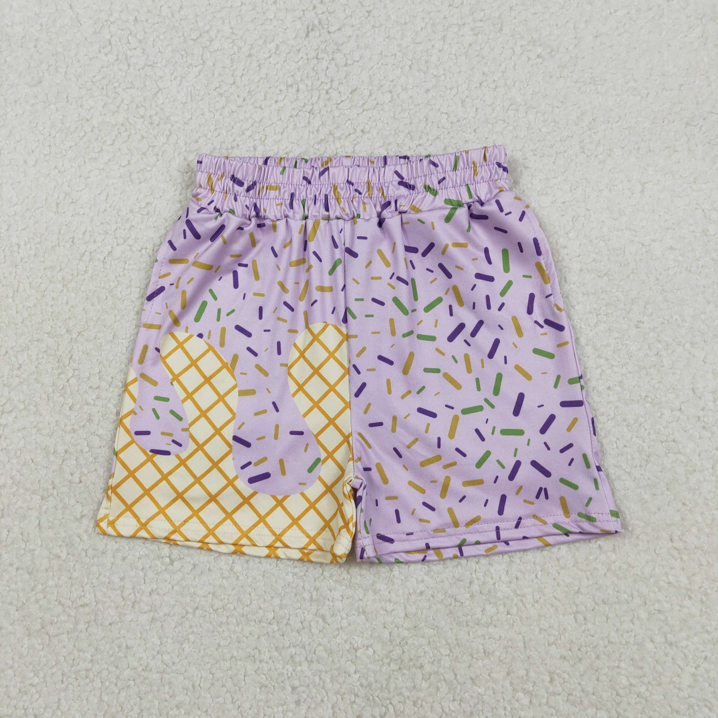Sibling Baby Boys Girls Mardigras Sprinkles Drip Hoodies Shorts Skorts Bottom