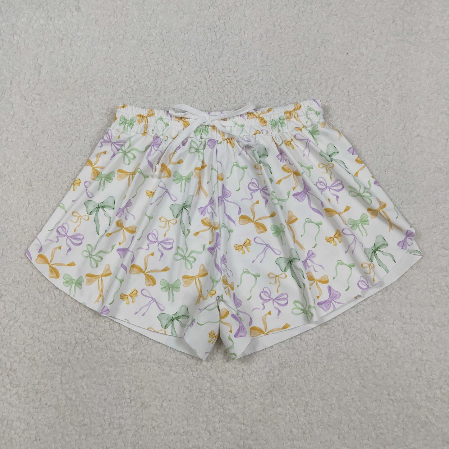 Mama and Me Mardigras Donuts Stripe Yoga Active Ruffle Shorts Bottoms