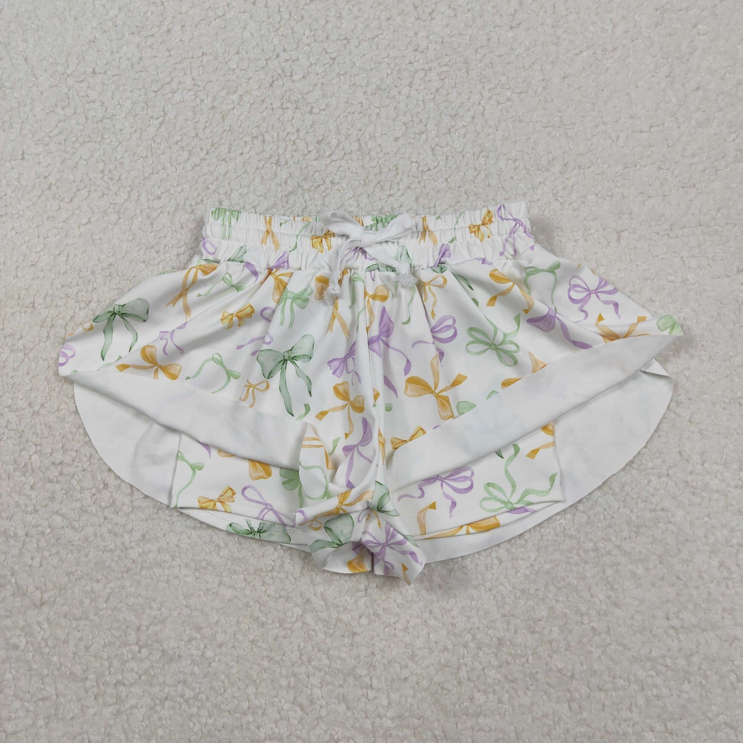 Mama and Me Mardigras Donuts Stripe Yoga Active Ruffle Shorts Bottoms