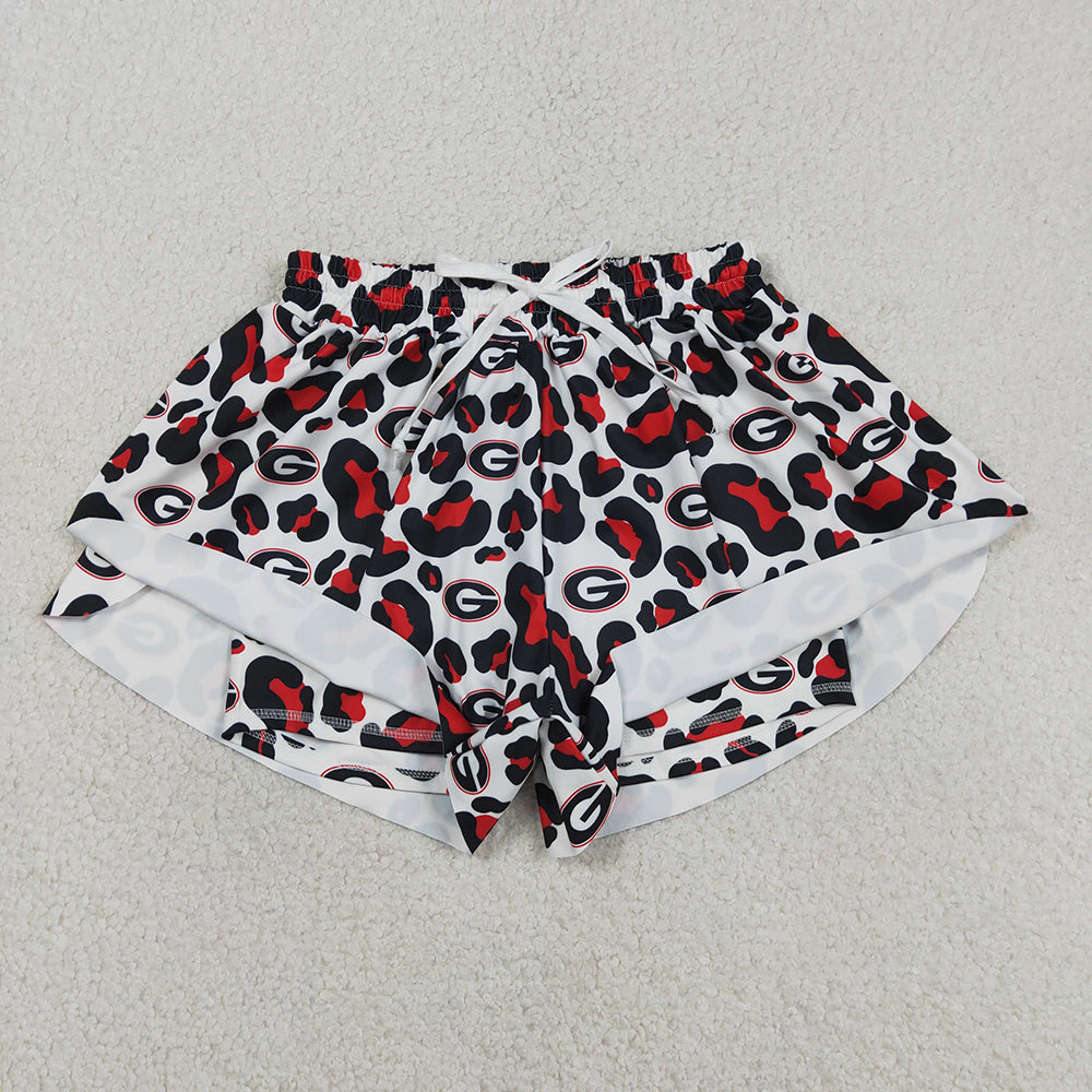 Sport Team Mommy and Me Bottom Summer Yoga Flutter Shorts Family Wear