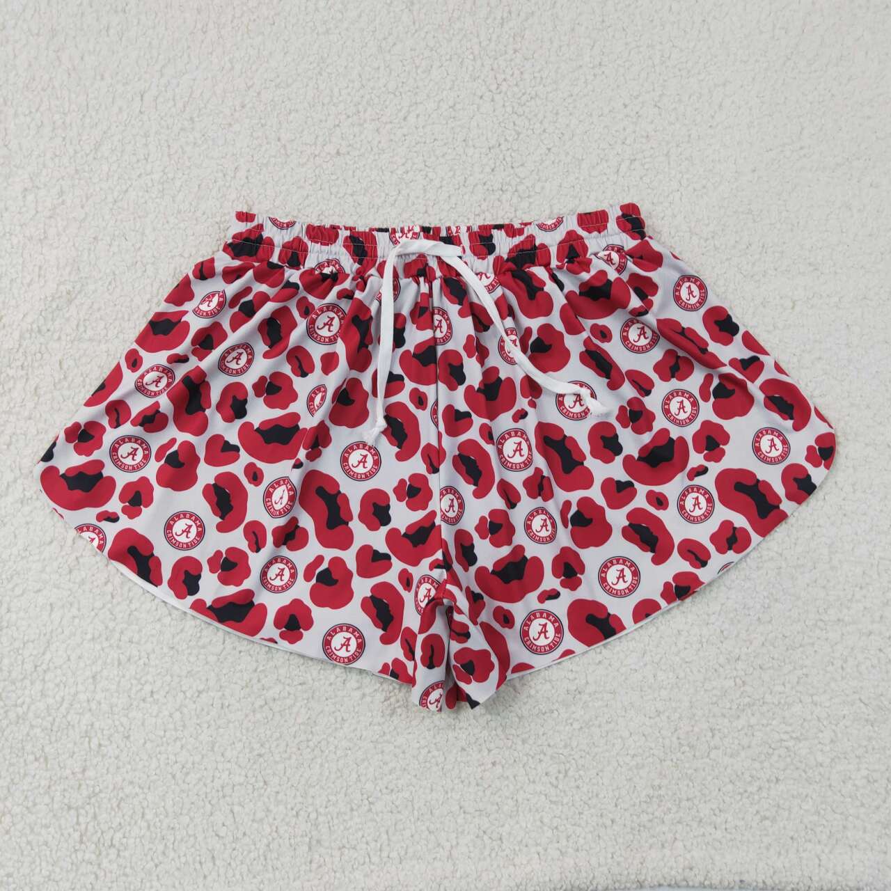 SS0807 Teams Alabama Leopard Print Woman Summer Bottom Yoga Flutter Shorts