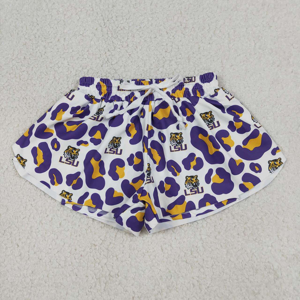Sport Team Mommy and Me Bottom Summer Yoga Flutter Shorts Family Wear