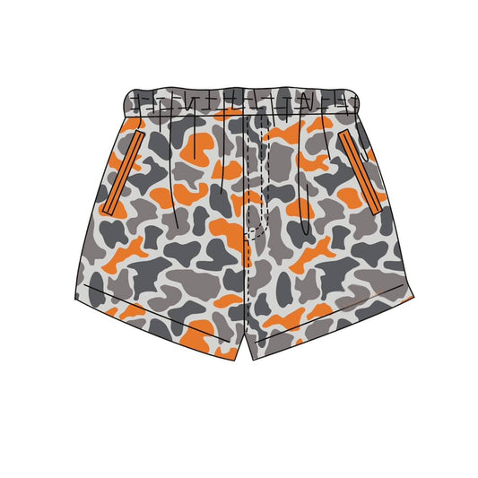 3.26 SS0878 Baby Boys Orange Grey Camo Shorts Outfit Preorder