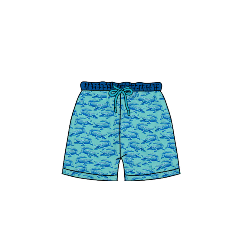 4.7 SS0887 Preorder Crocodil* Blue Print Boys Bottom Shorts