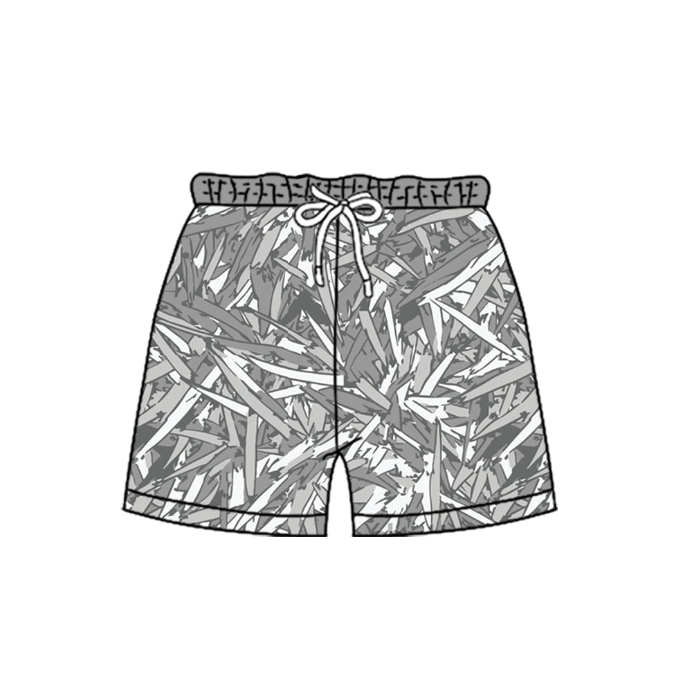 4.8 SS0890 Preorder Grey Camo Print Boys Bottom Shorts