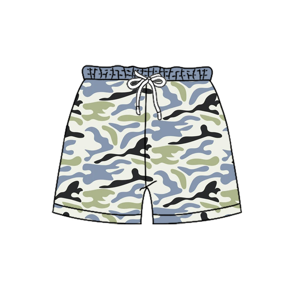 4.8 SS0891 Preorder Green Grey Camo Print Boys Bottom Shorts