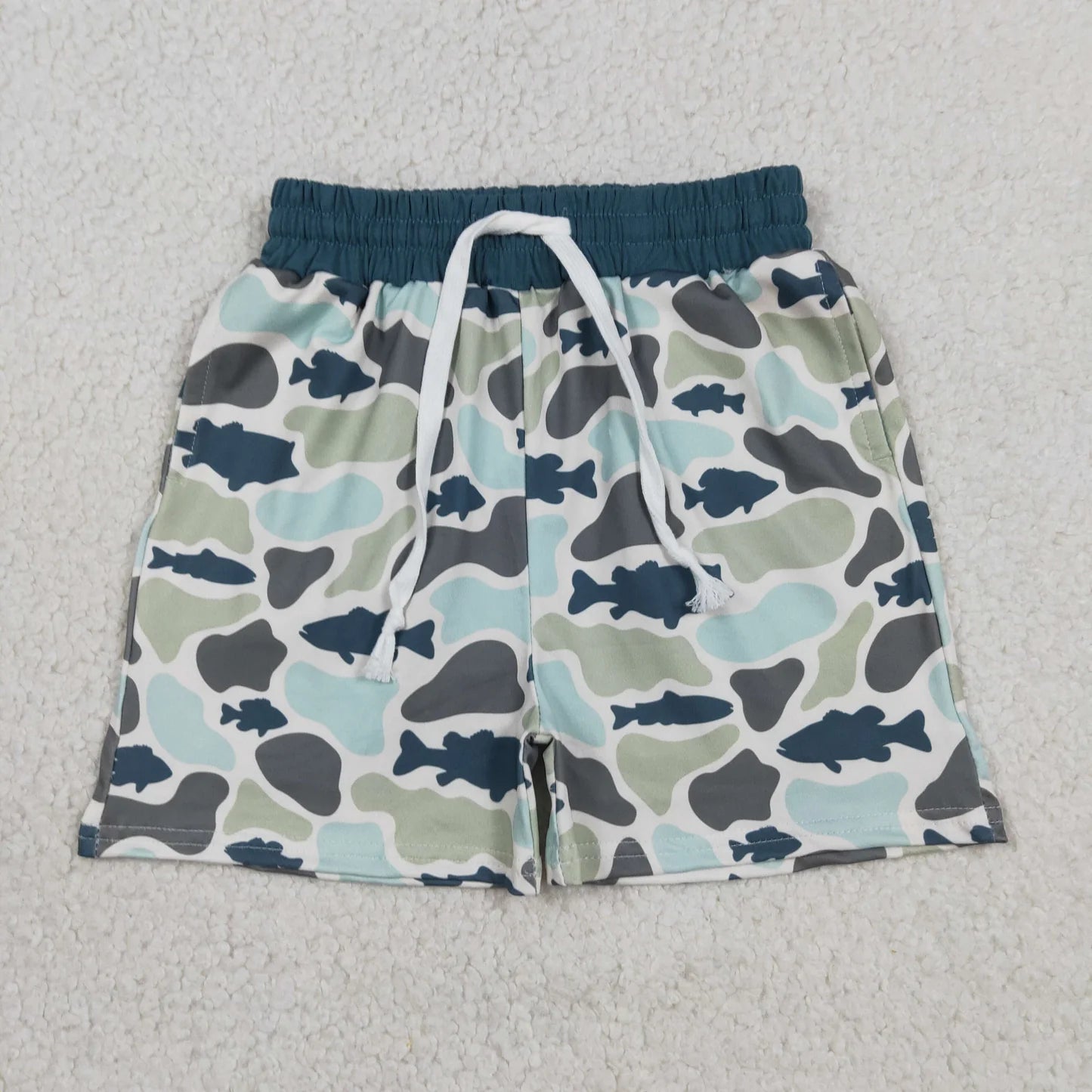 Sibling Baby Boys Southern Team Camo Print Shorts Bottom