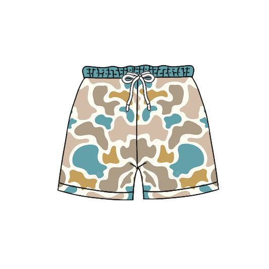 4.8 SS0894 Preorder Khaki Blue Camo Print Boys Bottom Shorts