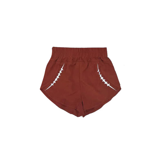 4.23  Kids Girls Brown Baseball Stitch Shorts Preorder