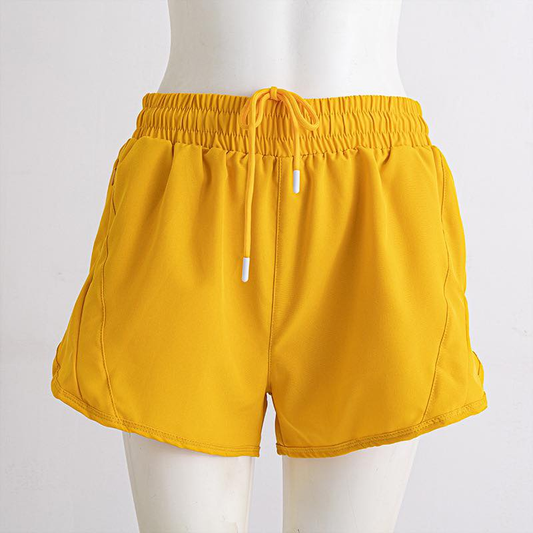 4.29 Kids Girls Yellow Elastic Waist Active Shorts Preorder