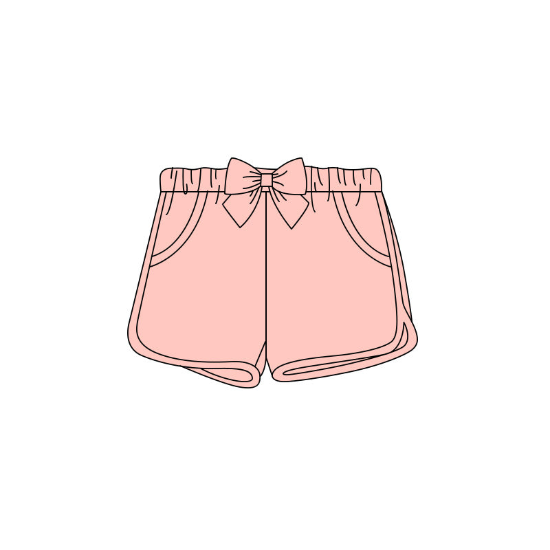 5.6 Toddler Girls Pink Pocket Shorts With Bow Preorder